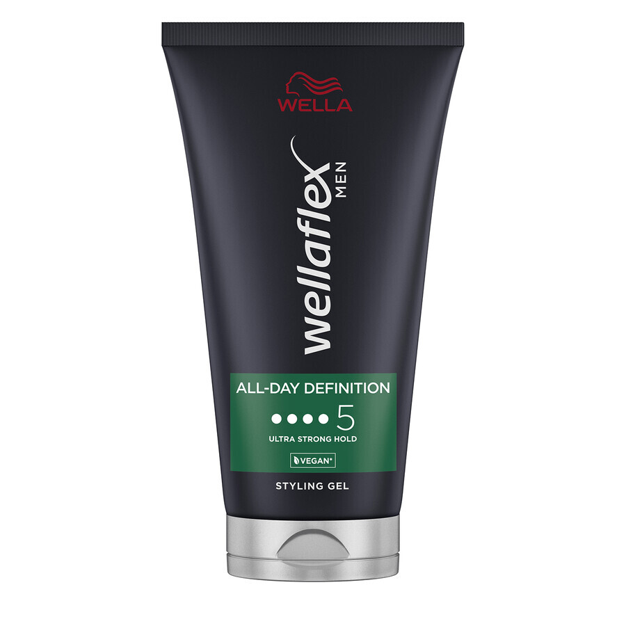 Wella Wellaflex Men, Gel per capelli, tenuta ultra forte, 150 ml