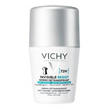 Vichy Invisible Resist, antiperspirant roll-on, împotriva urmelor de pe haine, 50 ml