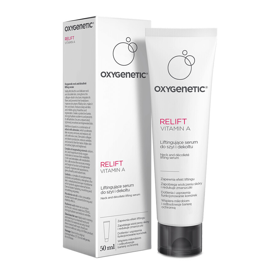 Oxygenetic Relift Siero liftante alla vitamina A per collo e décolleté, 50 ml