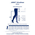 Jobst Ultra Sheer, collant a compressione, CCL2, punta chiusa, taglia 5, naturale