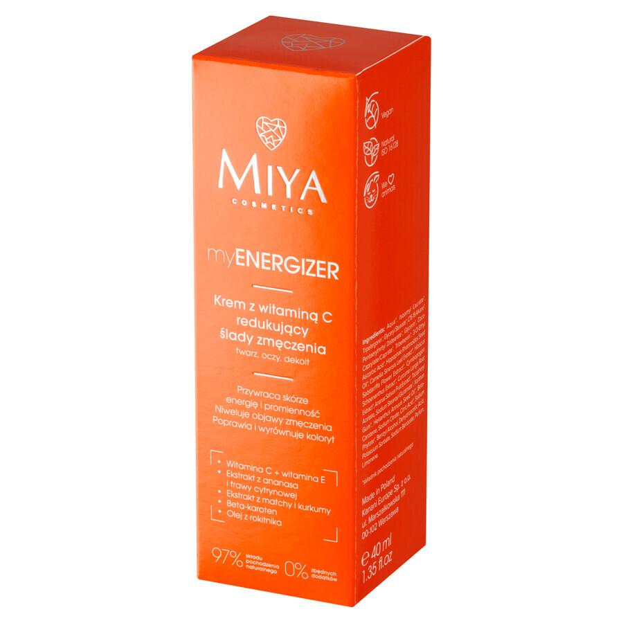 Miya myENERGIZER, crema alla vitamina C per ridurre i segni di stanchezza, 40 ml