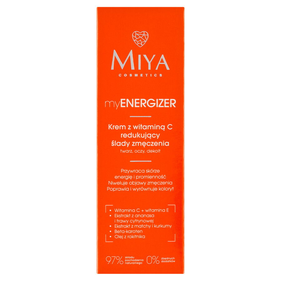 Miya myENERGIZER, crema alla vitamina C per ridurre i segni di stanchezza, 40 ml