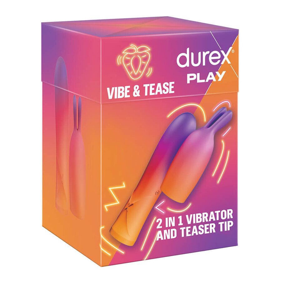 Durex Play Vibe &amp; Tease, 2 in 1 vibrator with stimulating tip