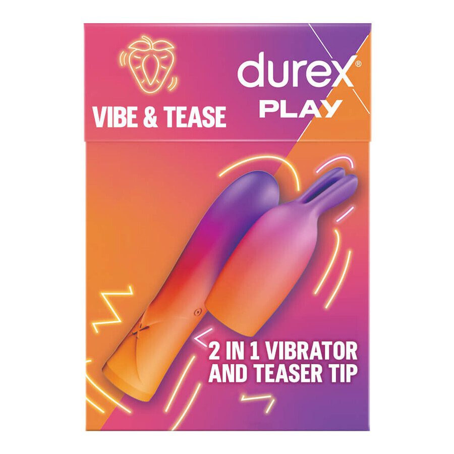 Durex Play Vibe &amp; Tease, 2 in 1 vibrator with stimulating tip