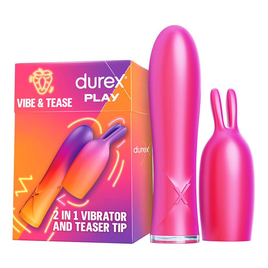 Durex Play Vibe &amp; Tease, 2 in 1 vibrator with stimulating tip