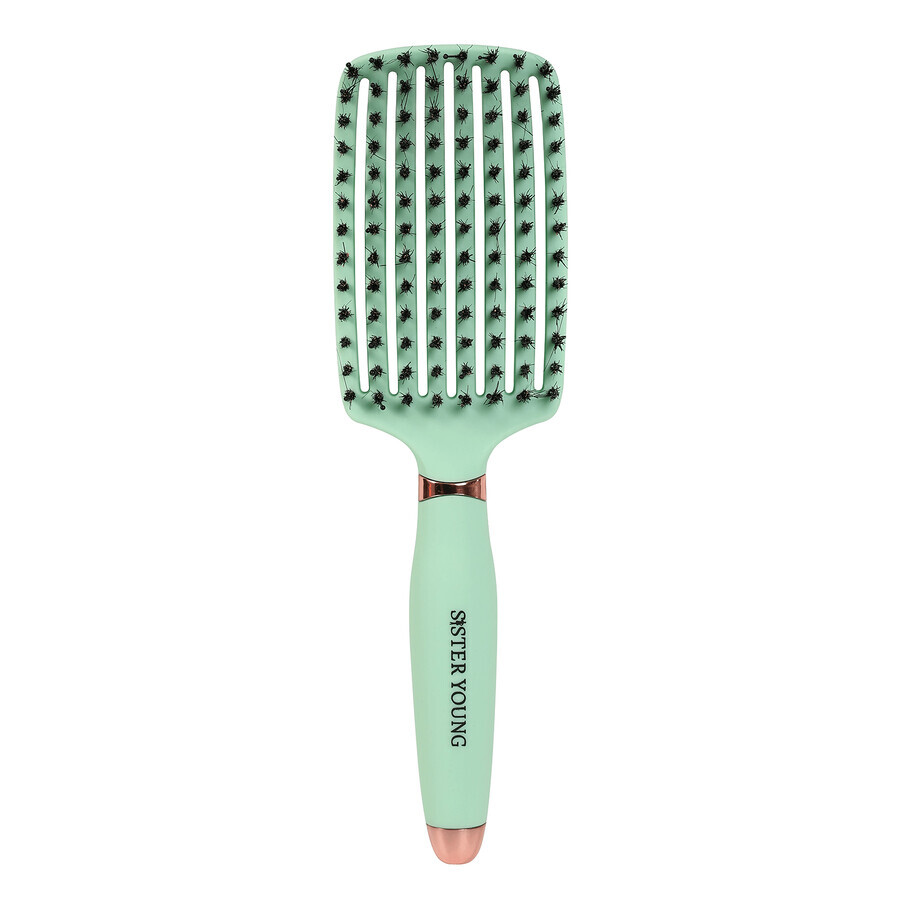 Sister Young, brosse à cheveux en poils naturels, Ovia Fresh Mint, 1 pièce