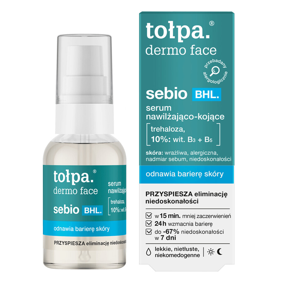 Tolpa Dermo Face Sebio BHL, siero idratante e lenitivo, 30 ml