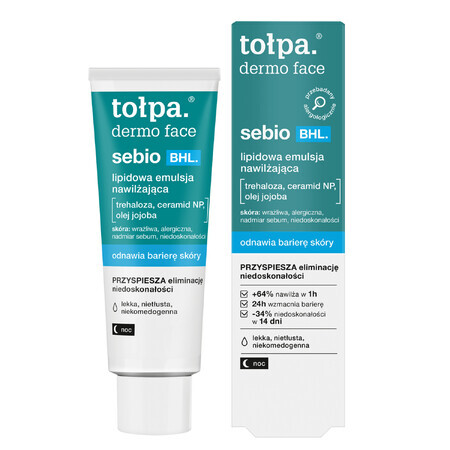 Tolpa Dermo Face Sebio BHL, moisturizing lipid emulsion, 40 ml