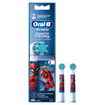 Oral-B Pro Kids, punte per spazzolino elettrico, Spiderman, oltre 3 anni, ultra morbide, 2 pezzi