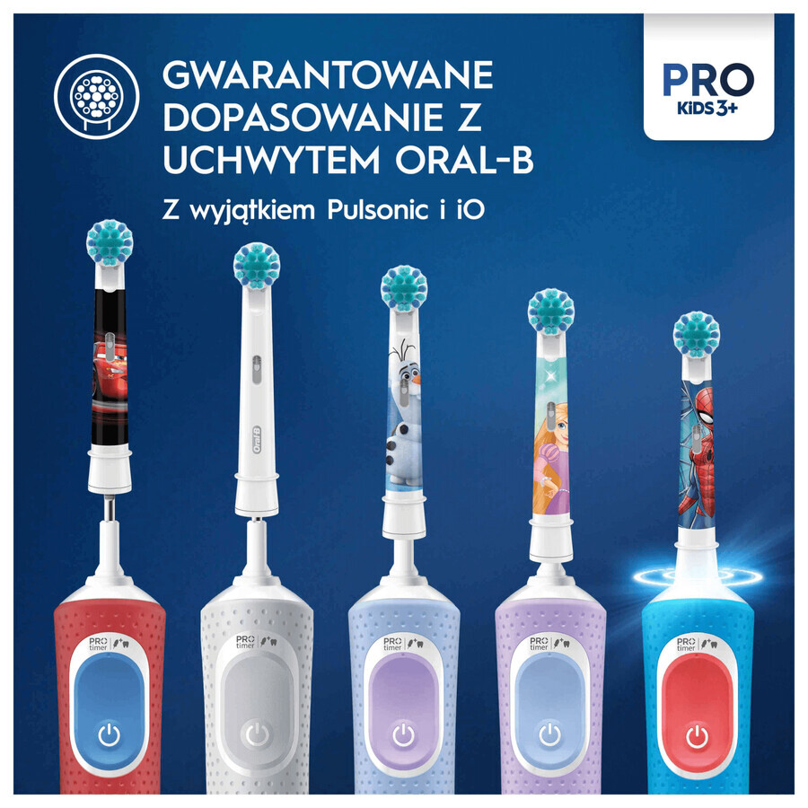 Oral-B Pro Kids, punte per spazzolino elettrico, Spiderman, oltre 3 anni, ultra morbide, 2 pezzi