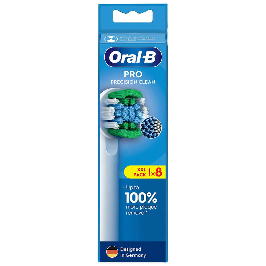 Oral-B Pro Precision Clean, punte di ricambio per spazzolino elettrico Clean Maximiser, 8 pezzi