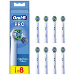 Oral-B Pro Precision Clean, punte di ricambio per spazzolino elettrico Clean Maximiser, 8 pezzi