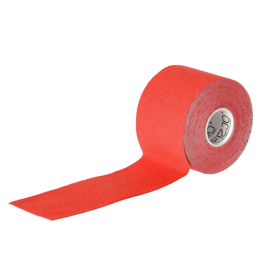 4Fizjo, nastro per kinesiotaping, rosso, 5 cm x 5 m