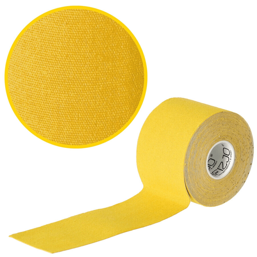 4Fizjo, nastro per kinesiotaping, giallo, 5 cm x 5 m