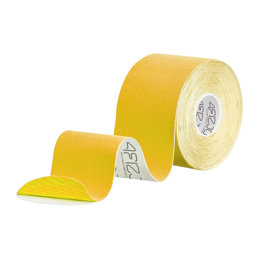 4Fizjo, nastro per kinesiotaping, giallo, 5 cm x 5 m