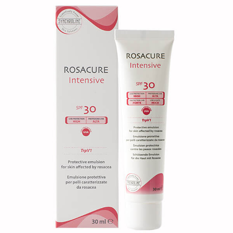 Synchroline Rosacure Intensive, emulsión protectora, rosácea, FPS 30, 30 ml