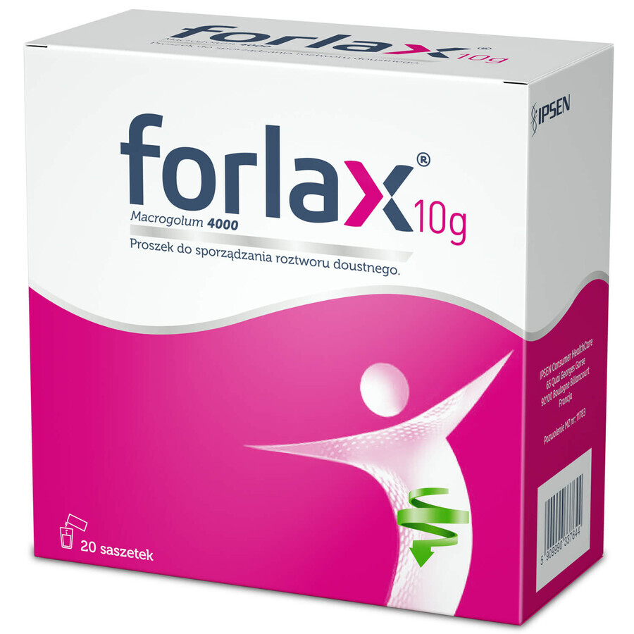 Forlax 10 g, polvere per soluzione orale, 20 bustine