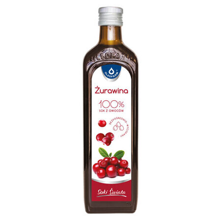 Oleofarm Juice of the World Cranberry, 100% succo di frutta, 490 ml