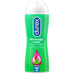 Durex, gel intimo e da massaggio idratante 2in1, aloe vera, 200 ml