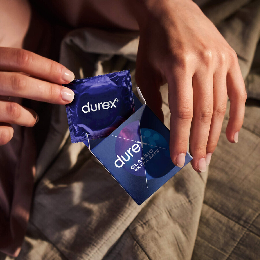 Durex Extra Safe, preservativi con più lubrificante, rinforzati, 12 pezzi