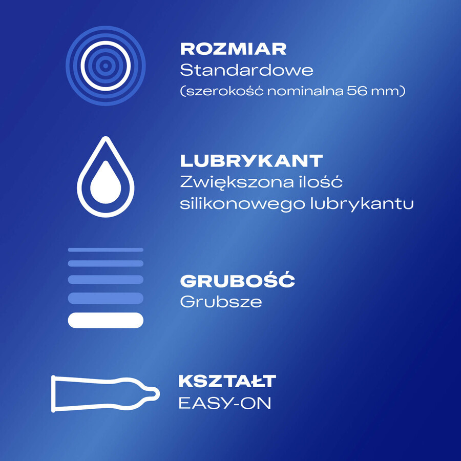 Durex Extra Safe, preservativi con più lubrificante, rinforzati, 12 pezzi