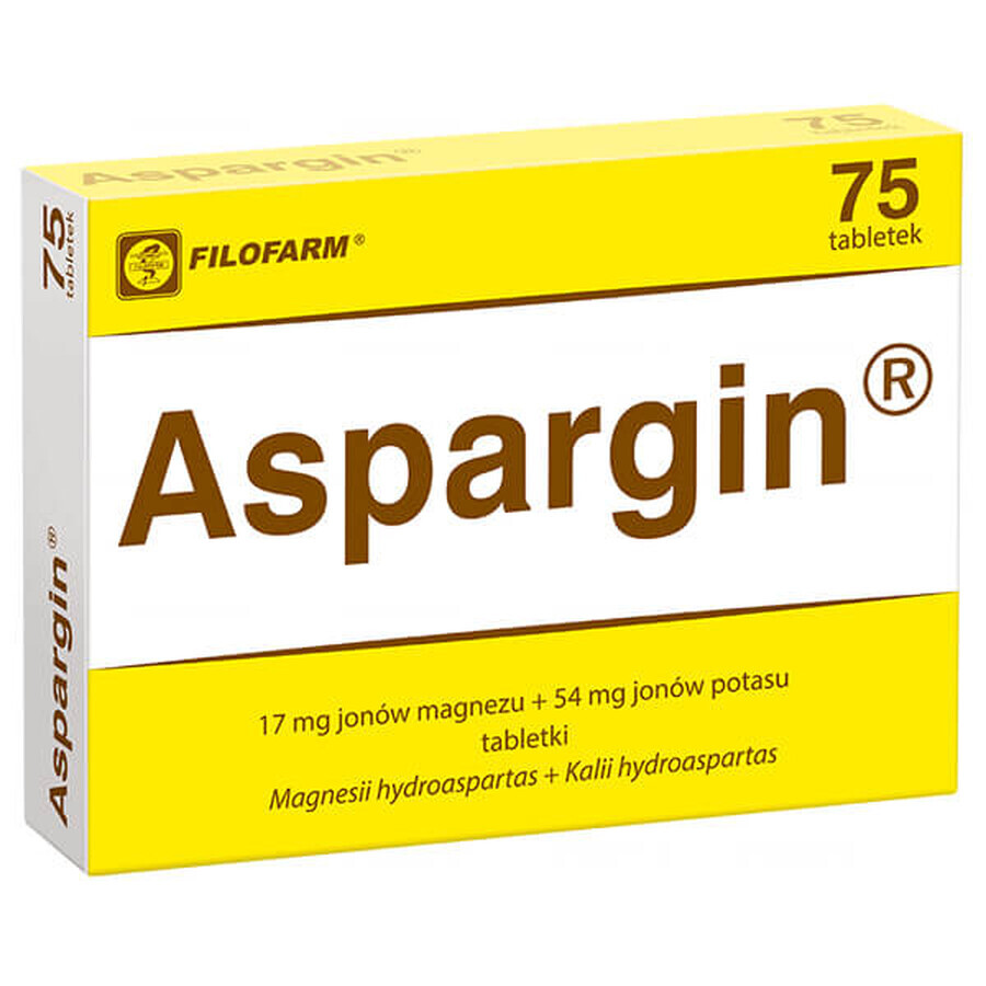 Aspargina 17 mg + 54 mg, 75 compresse