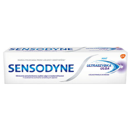 Sensodyne Ultrafast Relief, dentifricio per denti ipersensibili, 75 ml