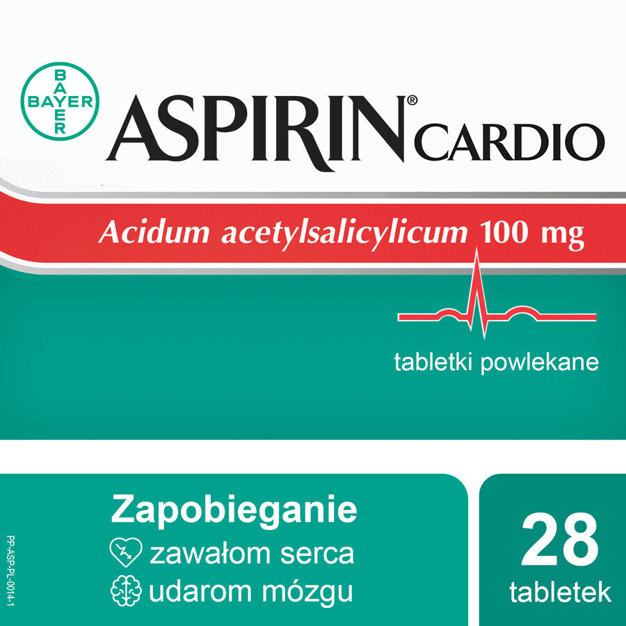 Aspirin Cardio 100 mg, 28 film-coated tablets