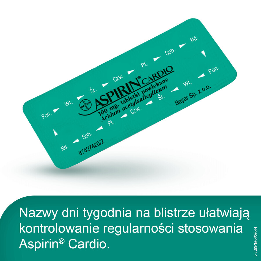 Aspirin Cardio 100 mg, 28 film-coated tablets