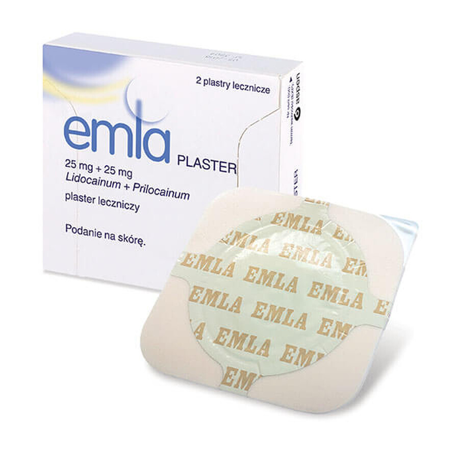 Emla 25 mg + 25 mg, cerotti curativi, 2 pezzi