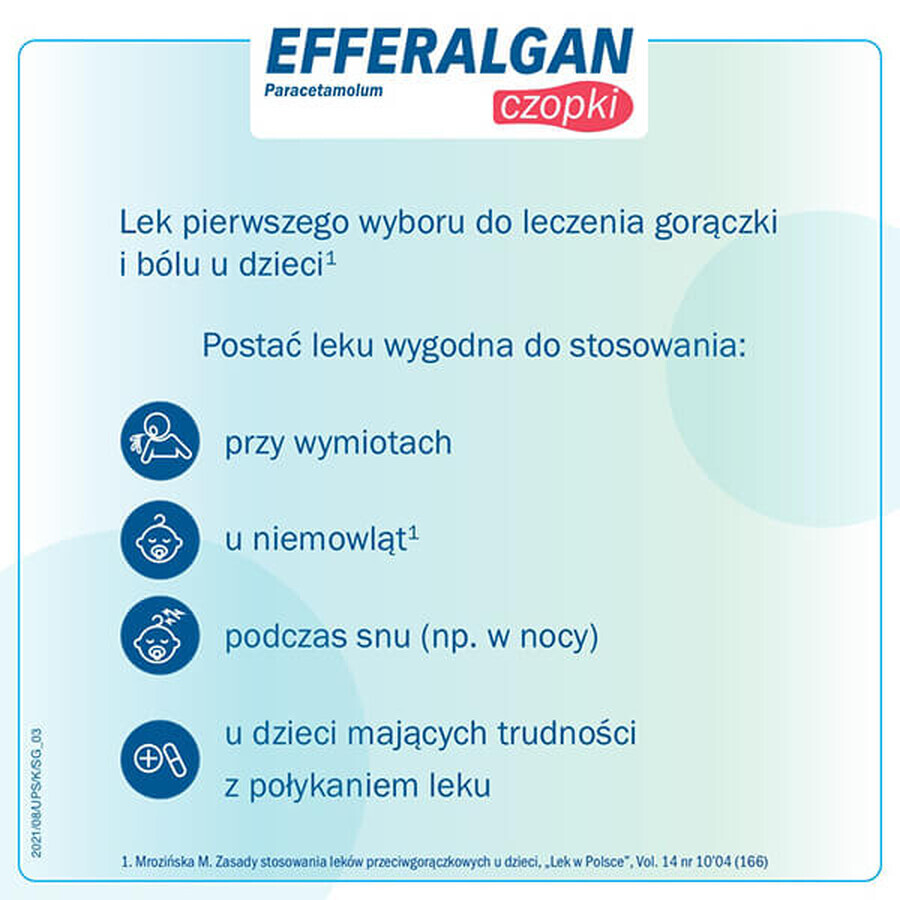 Efferalgan 80 mg, rektale Zäpfchen, 10 Stück