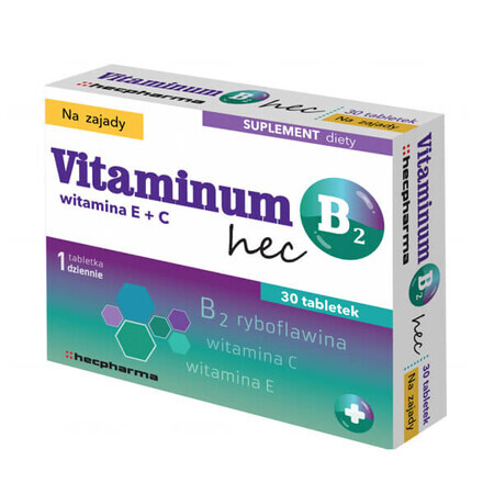 Vitaminum B2 Hec, 30 compresse