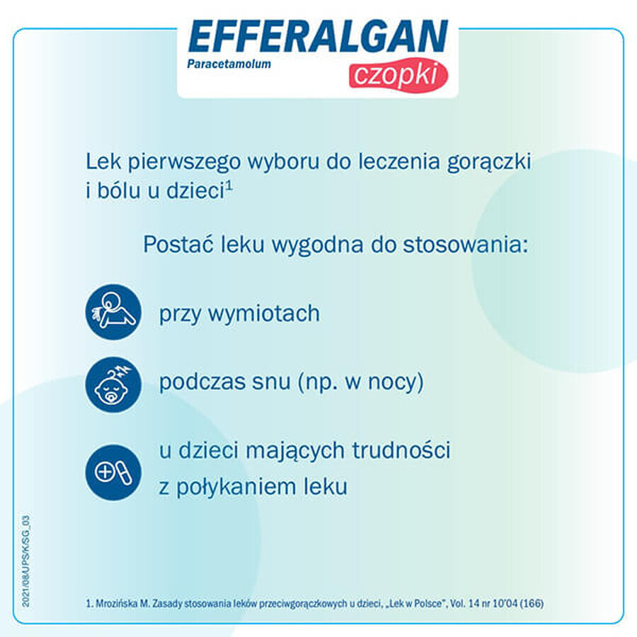 Efferalgan 150 mg, supposte rettali, 10 pezzi