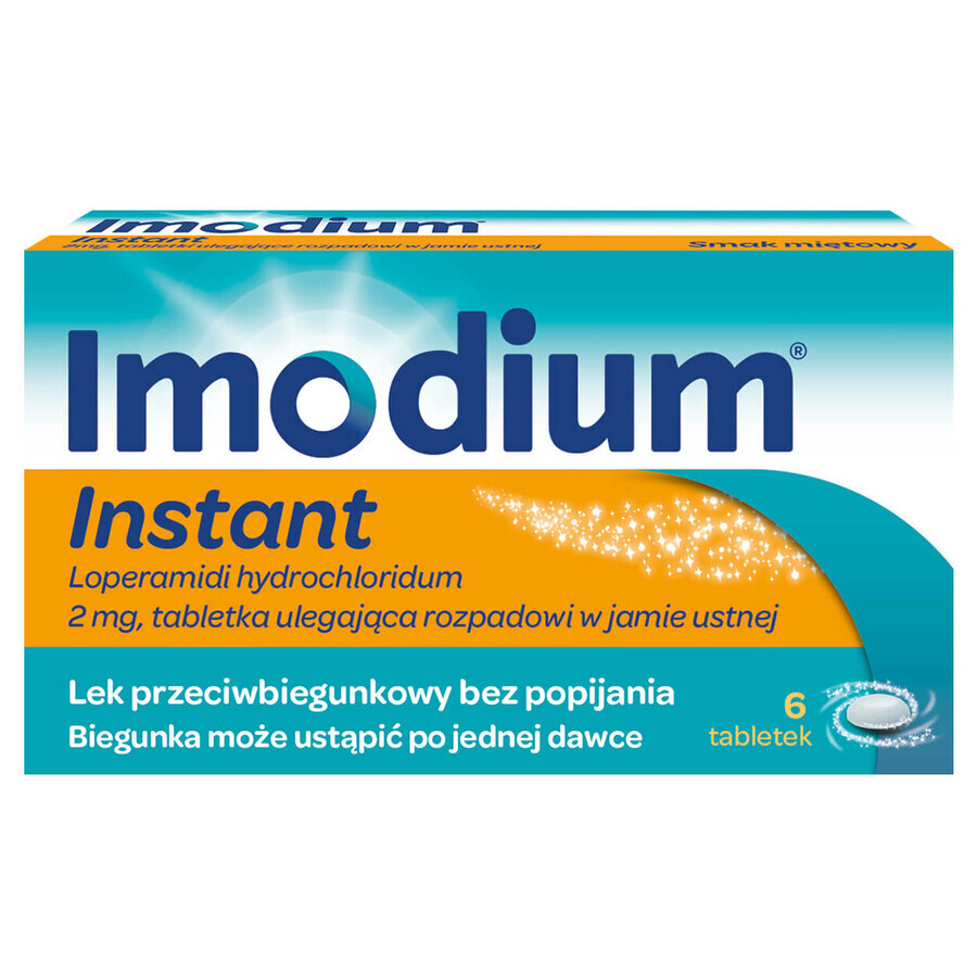 Imodium Instant 2 mg, 6 compresse disintegrabili per via orale