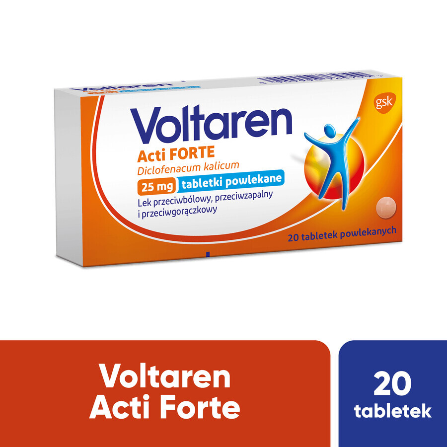 Voltaren Acti Forte 25 mg, 20 film-coated tablets