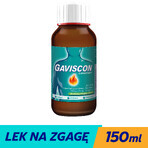 Gaviscon aromatizzato alla menta (500 mg + 267 mg + 160 mg)/ 10 ml, sospensione orale, 150 ml