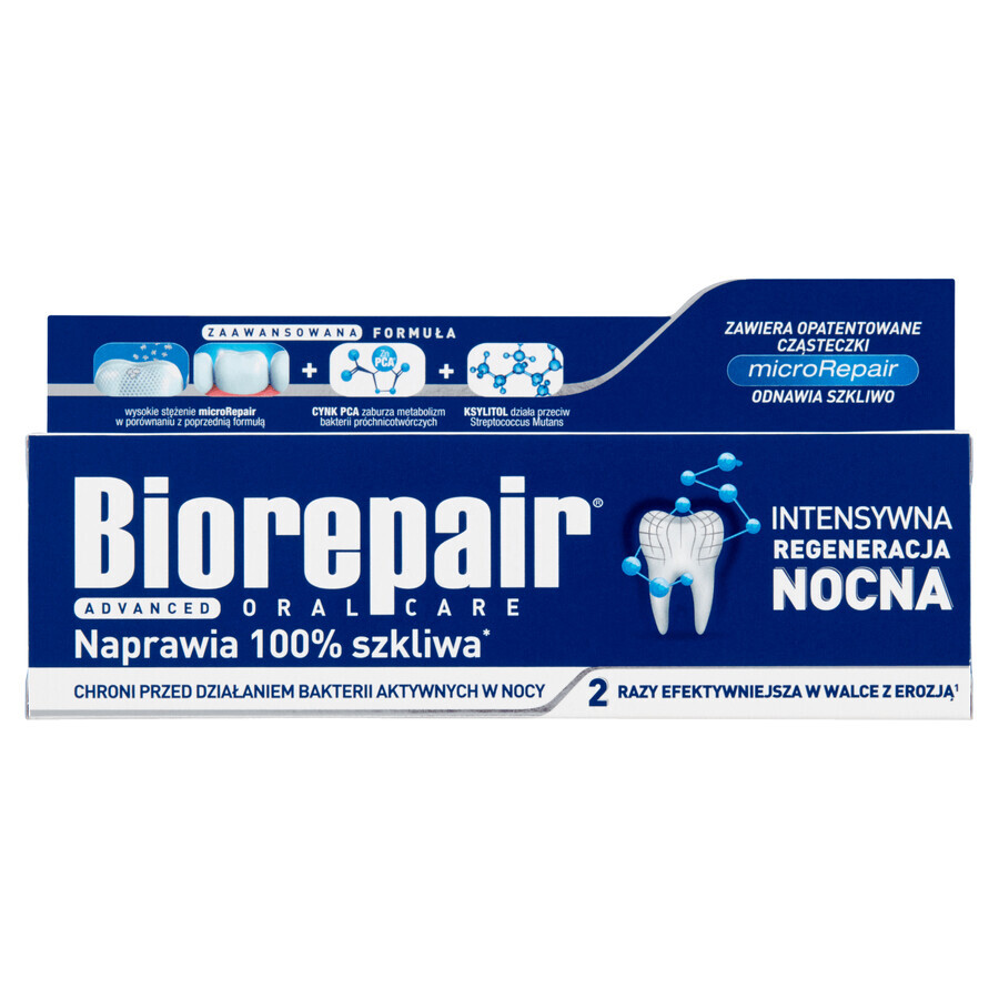 Biorepair Night, dentifricio, rigenerazione notturna intensiva, 75 ml