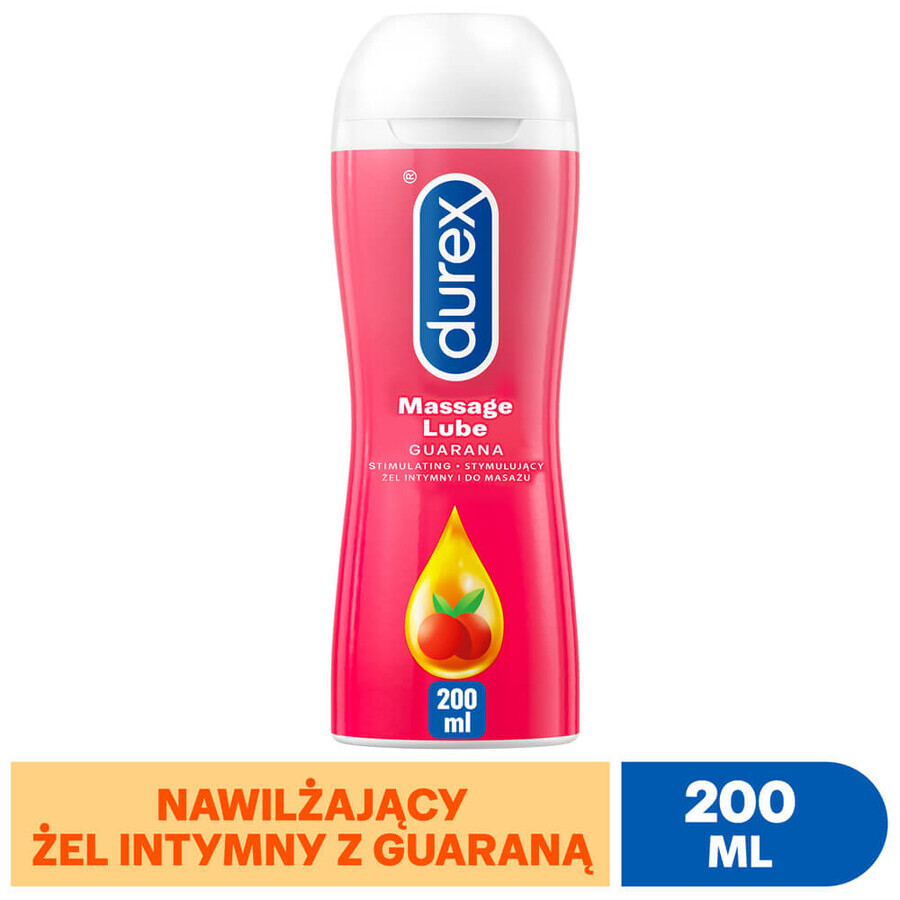 Durex, 2in1 stimulating and massage intimate gel, guarana, 200 ml