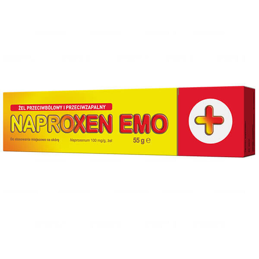 NaProxen Emo 100 mg/g, gel al 10%, 55 g