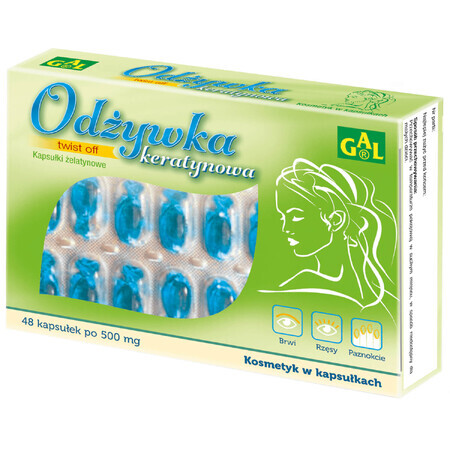 GAL, balsamo alla cheratina, capsula cosmetica, 48 capsule twist-off