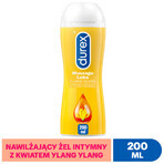 Durex, gel intimo e da massaggio sensuale e stimolante 2in1, ylang ylang, 200 ml