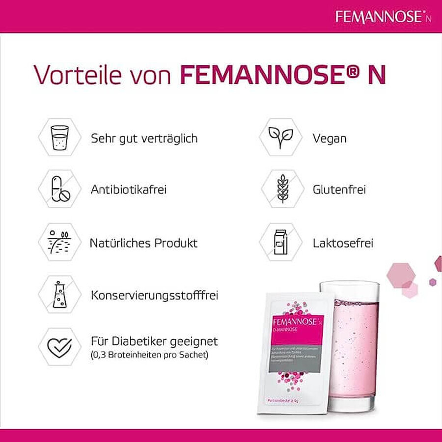 Femannose N D-Mannose, 14 sachets, Klosterfrau