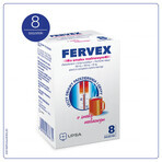 Fervex 500 mg + 200 mg + 25 mg, granulés pour solution orale, goût framboise, 8 sachets