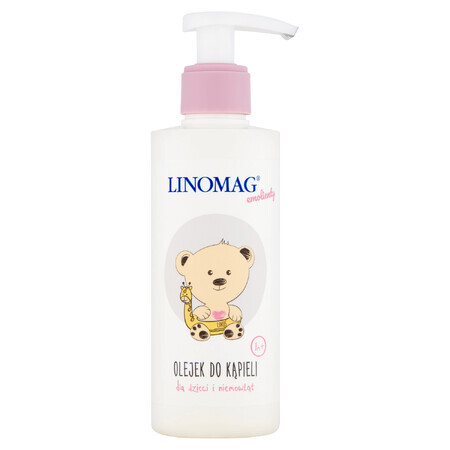 Linomag Emollients, bath oil for babies and children from 1 month, 200 ml