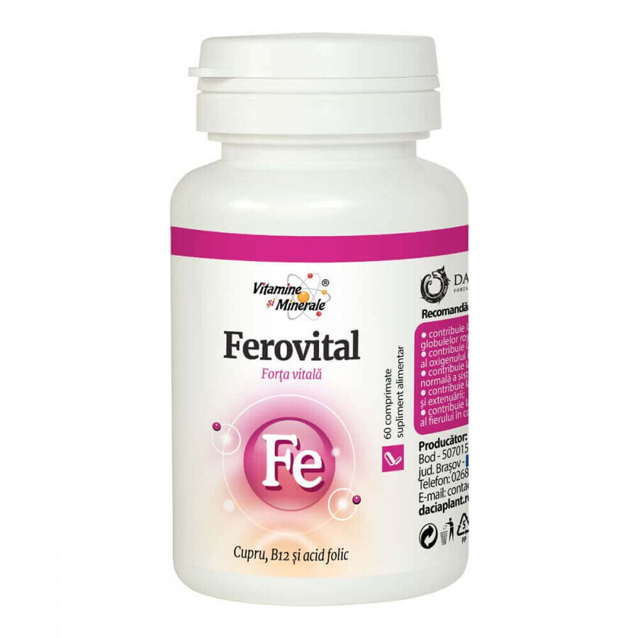 Ferovital Vitamine und Mineralien, 60 Tabletten, Dacia Plant