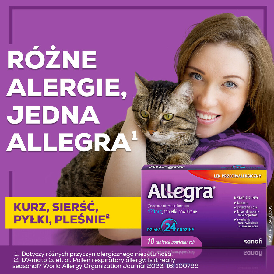 Allegra 120 mg, 10 compresse rivestite con film