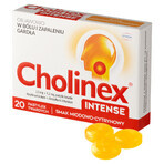 Cholinex Intense 2,5 mg + 1,2 mg, Honig- und Zitronengeschmack, 20 Hartlutschtabletten