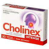 Cholinex Intense 2,5 mg + 1,2 mg, goût mûre, 20 pastilles dures