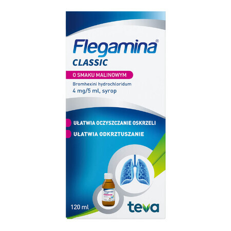 Flegamina 4 mg/ 5 ml, sciroppo, aroma di lampone, 120 ml