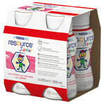 Resource Junior, preparazione nutrizionale oltre 1 anno, gusto fragola, 4 x 200 ml